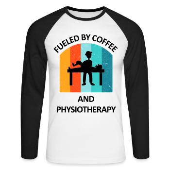 Physical Therapist Humorous Gift Saying Funny - Unisex Long Sleeve Baseball T-Shirt - white/black - Front - Nik (191cm)