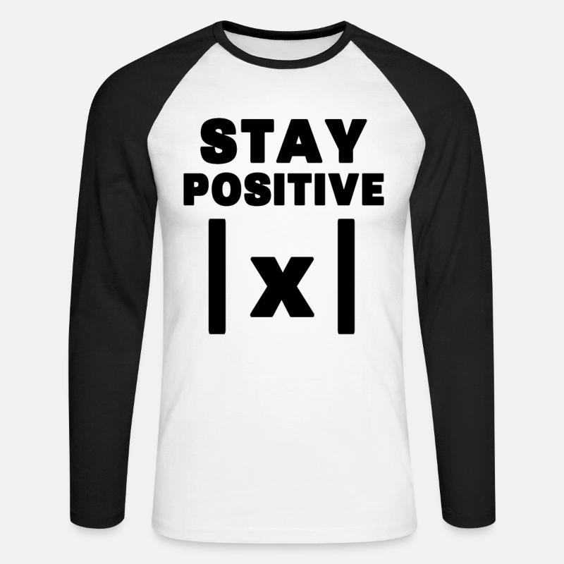 Mathe Spruch - Unisex Baseballshirt langarm - Weiß/Schwarz