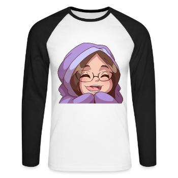 Cosy Lynn - Unisex Long Sleeve Baseball T-Shirt - white/black - Front - Nik (191cm)