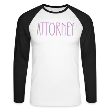 Avocat Fille Fière Cadeau Mignon - T-shirt baseball manches longues Homme - blanc/noir - Devant - Nik (191cm)