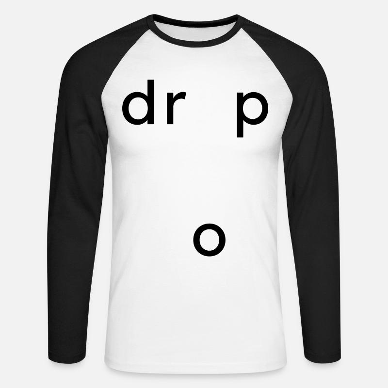 Drop Geschenk - Unisex Baseballshirt langarm - Weiß/Schwarz