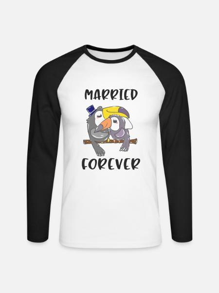 Wedding marriage marriage marriage married - Unisex Long Sleeve Baseball T-Shirt - white/black