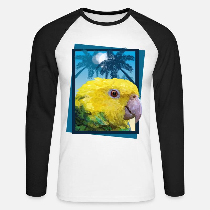 Gleichköpfiger Amazon - Unisex Baseballshirt langarm - Weiß/Schwarz