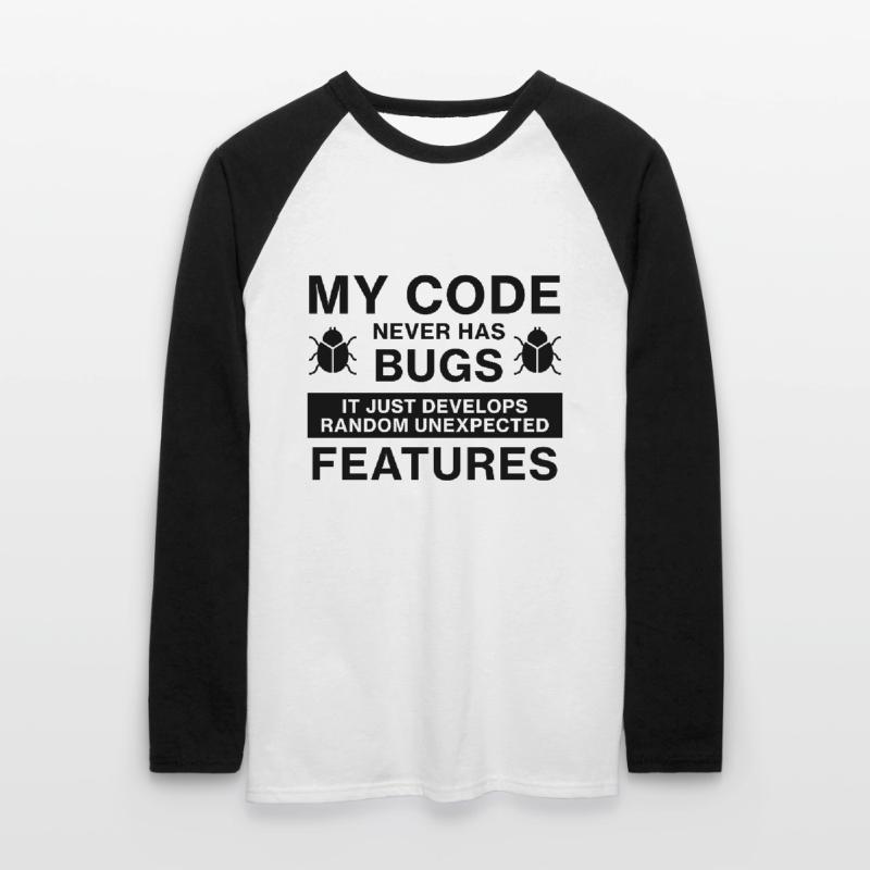 Programmatore Coder Coding Maglia da baseball a manica lunga da uomo