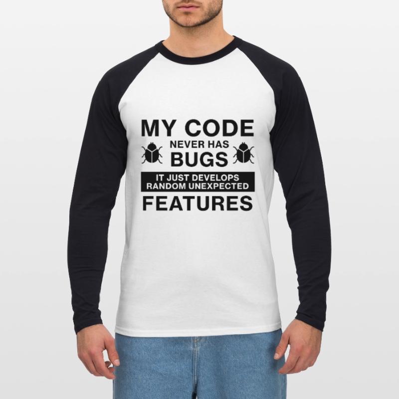 Programmatore Coder Coding Maglia da baseball a manica lunga da uomo