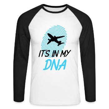 Pilot Aircraft Pilot Airplane Flight Attendant Saying - Unisex Long Sleeve Baseball T-Shirt - white/black - Front - Nik (191cm)
