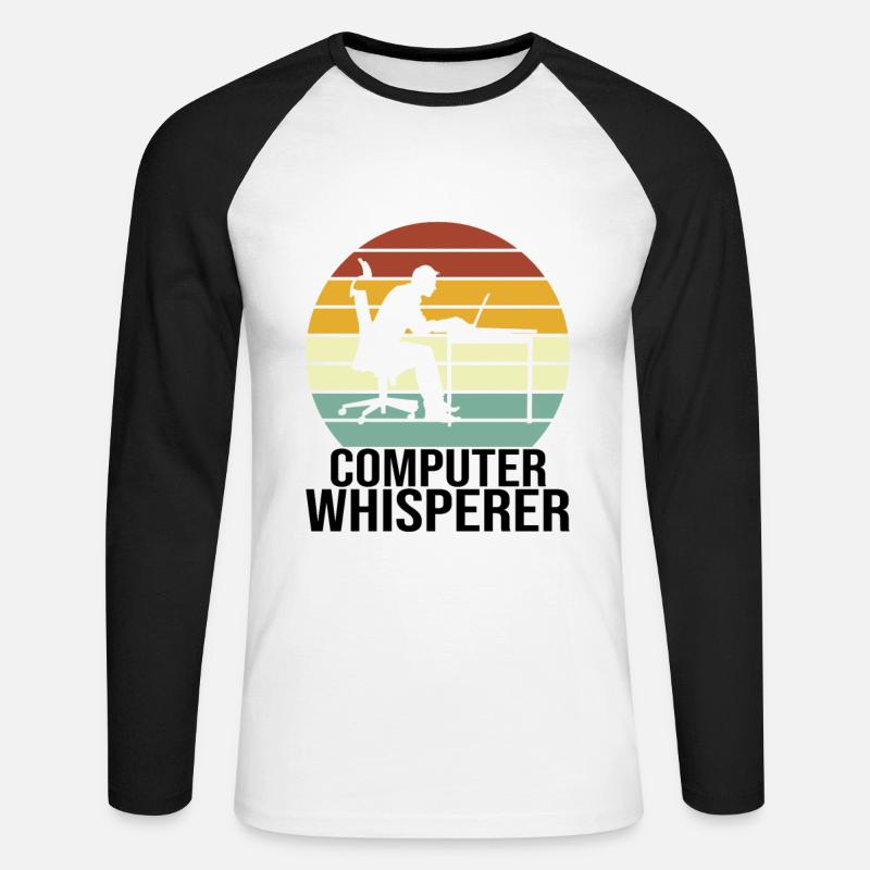 Programmer Computer Scientist Computer Science - Unisex Long Sleeve Baseball T-Shirt - white/black