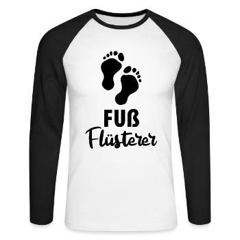 Fußpflege Pediküre Podologe Nagelstudio Geschenk - Unisex Baseballshirt langarm - Weiß/Schwarz - Vorne - Nik (191cm)