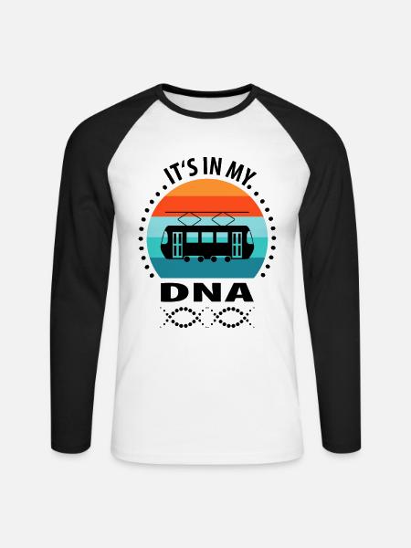 Straßenbahnfahrer Straßenbahn Stadtbahn Tram - Unisex Baseballshirt langarm - Weiß/Schwarz