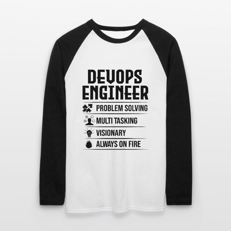 Devops Sys-Admin Developer Unisex Long Sleeve Baseball T-Shirt