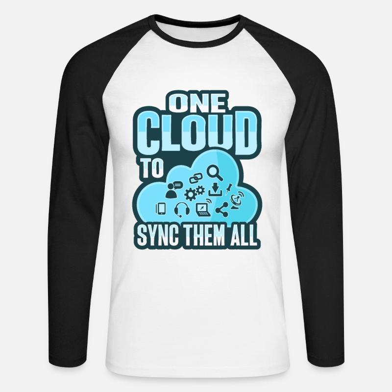 Cloud-Administrator Cloud-Devops - Unisex Baseballshirt langarm - Weiß/Schwarz