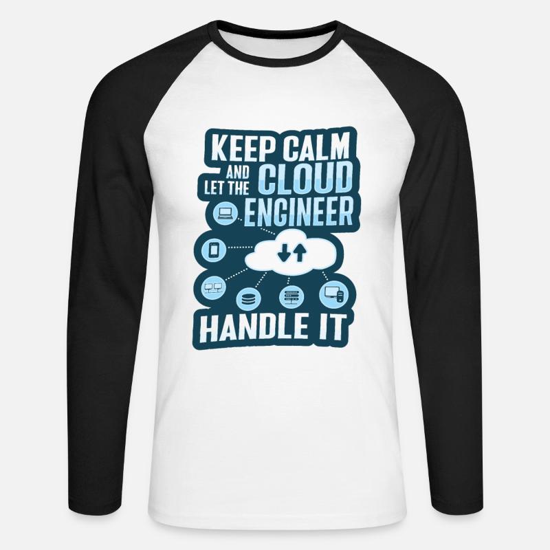 Cloud-Administrator Cloud-Devops - Unisex Baseballshirt langarm - Weiß/Schwarz