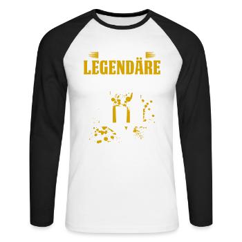 Ich Bin Dieser Legendäre Kellner Von Dem Alle Rede - Unisex Baseballshirt langarm - Weiß/Schwarz - Vorne - Nik (191cm)