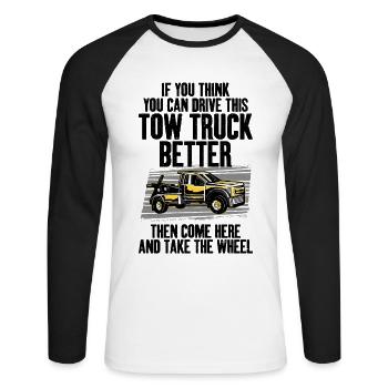 If you think that you - Unisex Long Sleeve Baseball T-Shirt - white/black - Front - Nik (191cm)