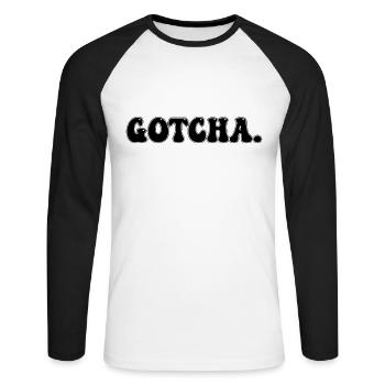 Gotcha Adoption Day Hurray, The foster child system - Unisex Long Sleeve Baseball T-Shirt - white/black - Front - Nik (191cm)