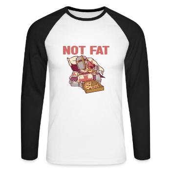 Pen and Paper Für RPG Gaming Vater - Unisex Baseballshirt langarm - Weiß/Schwarz - Vorne - Nik (191cm)