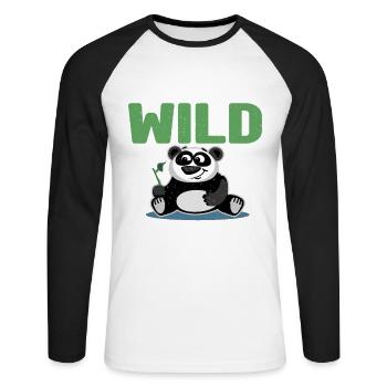 Pen and Paper for RPG Gaming Father - Unisex Long Sleeve Baseball T-Shirt - white/black - Front - Nik (191cm)