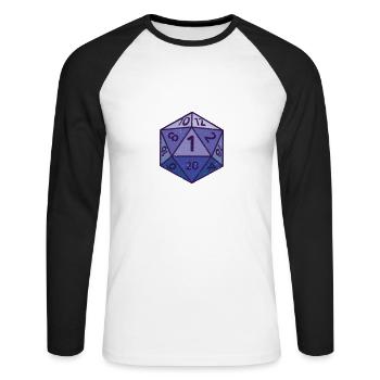 Pen and Paper Für RPG Gaming Vater - Unisex Baseballshirt langarm - Weiß/Schwarz - Vorne - Nik (191cm)