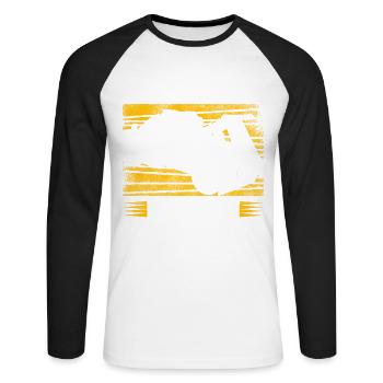 Ich Kann Nicht Ich Muss Abschleppen Geschenk - Unisex Baseballshirt langarm - Weiß/Schwarz - Vorne - Nik (191cm)