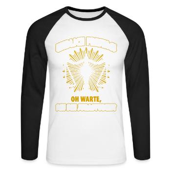 Endlich Freitag! Oh Warte, Ich Bin Jurastudent - Unisex Baseballshirt langarm - Weiß/Schwarz - Vorne - Nik (191cm)