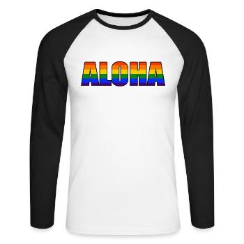 Jede Jeck es anders! Ich auch. LGBTQ Karneval Köln - Unisex Baseballshirt langarm - Weiß/Schwarz - Vorne - Nik (191cm)