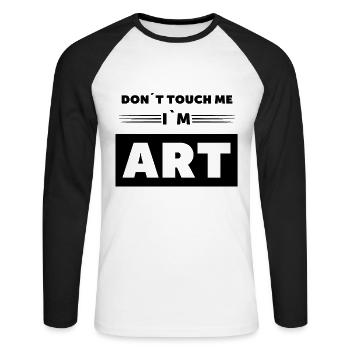 Funny Art Design for an Artist - Unisex Long Sleeve Baseball T-Shirt - white/black - Front - Nik (191cm)