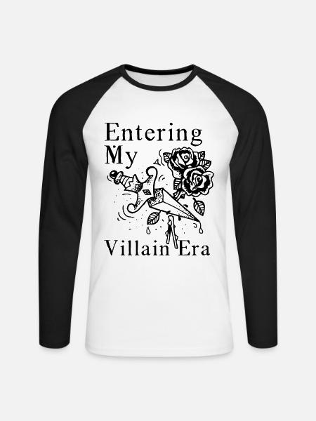 Die Ära der Schurken beginnt - Unisex Baseballshirt langarm - Weiß/Schwarz
