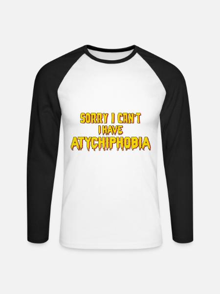 Atychiphobia Graph Atychiphobia Consciousness - Unisex Long Sleeve Baseball T-Shirt - white/black