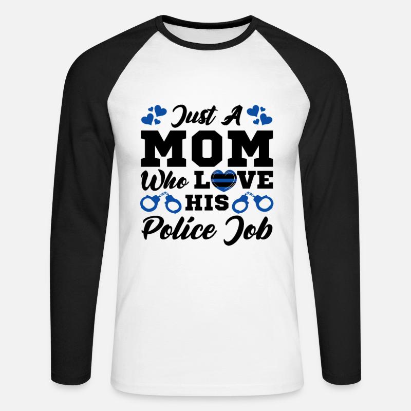 Polizei Polizist Polizeibeamte - Unisex Baseballshirt langarm - Weiß/Schwarz