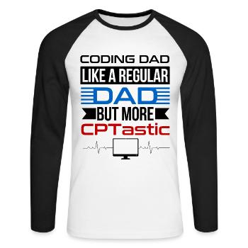 Medizinischer Kodierer Beruf Medizinische - Unisex Baseballshirt langarm - Weiß/Schwarz - Vorne - Nik (191cm)