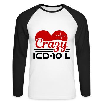 Medizinischer Kodierer Beruf Medizinische - Unisex Baseballshirt langarm - Weiß/Schwarz - Vorne - Nik (191cm)