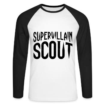 Antagonist Böser Schurkenschurke - Unisex Baseballshirt langarm - Weiß/Schwarz - Vorne - Nik (191cm)