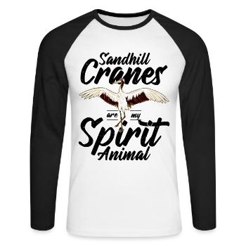 Wading Bird Watching Bird Watcher - Unisex Long Sleeve Baseball T-Shirt - white/black - Front - Nik (191cm)