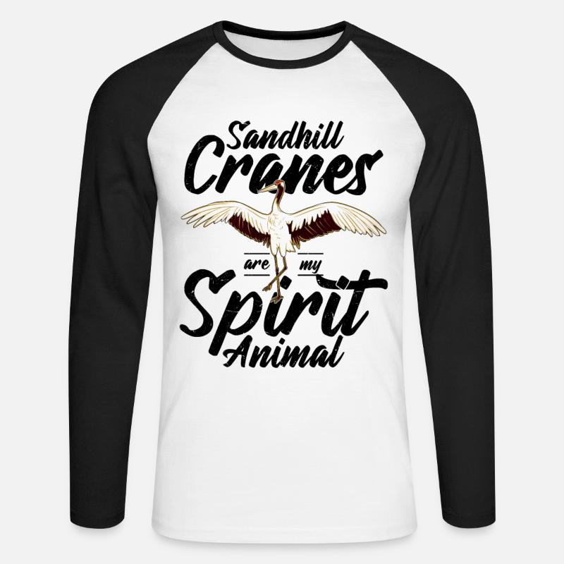 Watvogel Vogelbeobachtung Vogelbeobachter - Unisex Baseballshirt langarm - Weiß/Schwarz