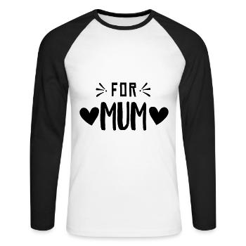 I went from mom to mom to be great - Unisex Long Sleeve Baseball T-Shirt - white/black - Front - Nik (191cm)