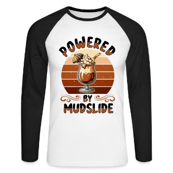 Mudslide Cocktail - Unisex Baseballshirt langarm - Weiß/Schwarz - Vorne - Nik (191cm)
