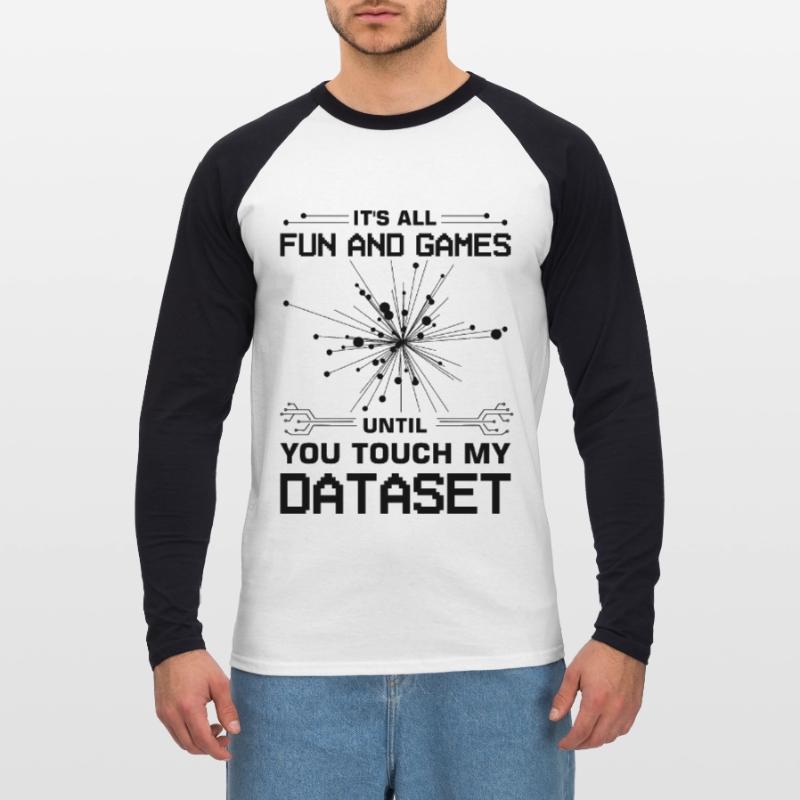 Machine Learning Algorithmen KI Datenanalyst Unisex Baseballshirt langarm