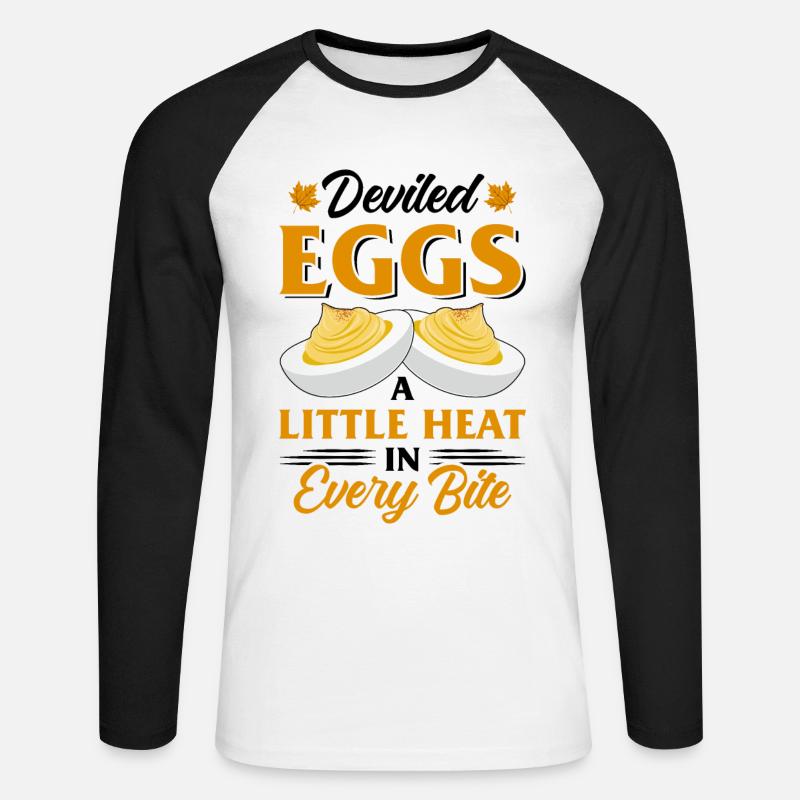 Devil's Egg Spell - Unisex Long Sleeve Baseball T-Shirt - white/black