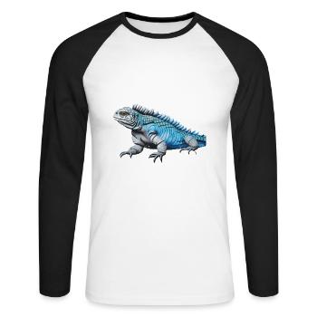Achetez-moi des uromastyx et nous pourrons parler - T-shirt baseball manches longues Homme - blanc/noir - Devant - Nik (191cm)