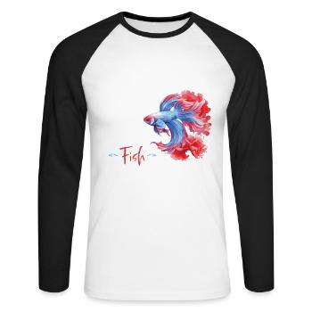 Sorry, I'm with it this weekend - Unisex Long Sleeve Baseball T-Shirt - white/black - Front - Nik (191cm)