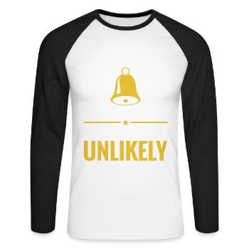 Chœur de clochettes maman Je suis peut-être silencieux mais c’est - T-shirt baseball manches longues Homme - blanc/noir - Devant - Nik (191cm)