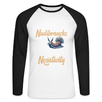 Si quelqu’un dit qu’il a trop de limaces - T-shirt baseball manches longues Homme - blanc/noir - Devant - Nik (191cm)