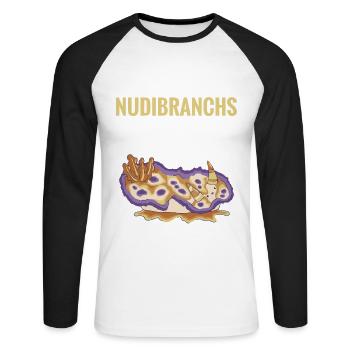 „ich Habe Nacktschnecken Für Meine Frau Bekommen – - Unisex Baseballshirt langarm - Weiß/Schwarz - Vorne - Nik (191cm)