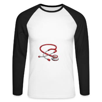 Nursing Home Administrators - Unisex Long Sleeve Baseball T-Shirt - white/black - Front - Nik (191cm)