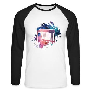 Ich Spiele Pedal-steel-gitarre, Was Ist Deine - Unisex Baseballshirt langarm - Weiß/Schwarz - Vorne - Nik (191cm)