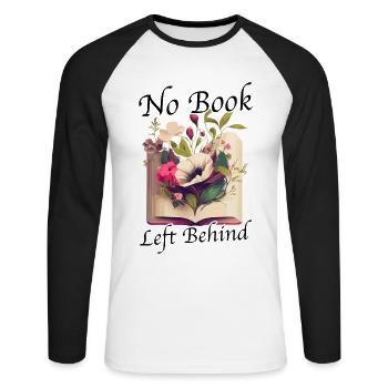 Livre de lecture Merch Booktok Livre cadeau livresque - T-shirt baseball manches longues Homme - blanc/noir - Devant - Nik (191cm)
