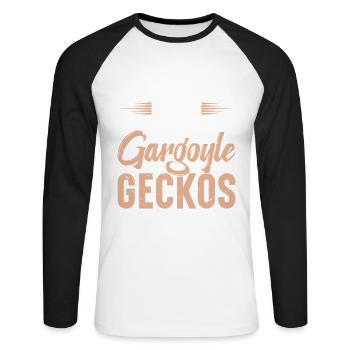 Let me talk about it with my water eaters - Unisex Long Sleeve Baseball T-Shirt - white/black - Front - Nik (191cm)