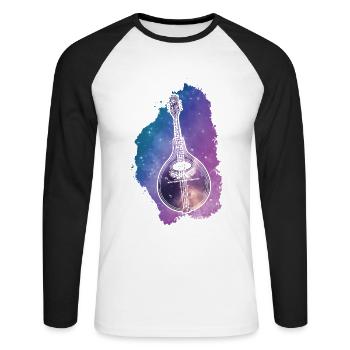 Mandoline, Weil Normale Gitarren Langweilig Sind - Unisex Baseballshirt langarm - Weiß/Schwarz - Vorne - Nik (191cm)
