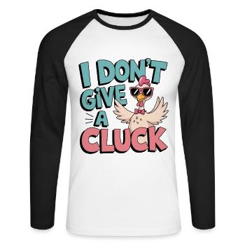 Chicken Chickens - Unisex Long Sleeve Baseball T-Shirt - white/black - Front - Nik (191cm)