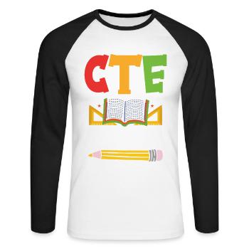 Cte – Wir Wachsen Alle In Unterschiedlichem Tempo - Unisex Baseballshirt langarm - Weiß/Schwarz - Vorne - Nik (191cm)